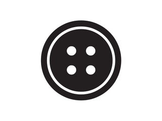 Wall Mural - vector isolated one single simple round button with four holes colorless black and white flat symbol