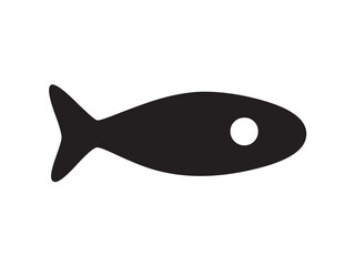 Wall Mural - vector isolated one single simple fish colorless black symbol icon logo infographics on a white back