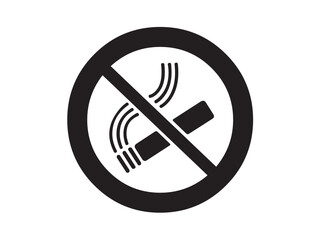 Wall Mural - vector isolated one single no smoking sign, smoking is prohibited, do not smoke, round frame colorle