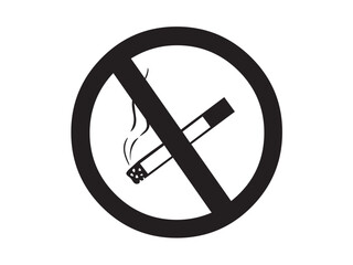 Wall Mural - vector isolated one single no smoking sign, smoking is prohibited, do not smoke, round frame colorle