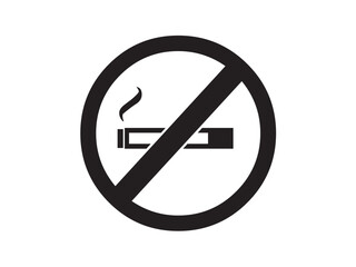 Wall Mural - vector isolated one single no smoking sign, smoking is prohibited, do not smoke, round frame colorle