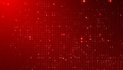 Abstract digital data grid with a red gradient background