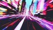 © AnggaNur - Dynamic city street scene with vibrant colors and motion blur.