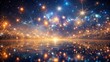© NongPim - Celestial Waters A Serene Night Sky Reflecting on a Calm Ocean Surface, Illuminated by a Myriad of Sparkling Stars and Glowing Nebulae