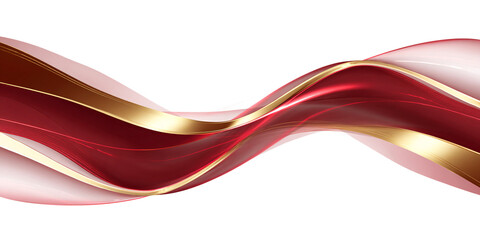 Canvas Print - luxury abstract shiny burgundy wave with gold on transparent background. design element. elegant gra