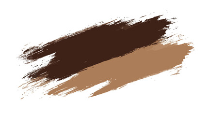 Wall Mural - brown brush stroke flat vector illustration centered