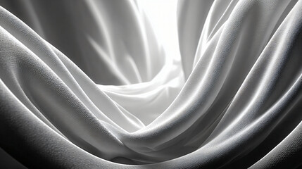 Wall Mural - Discover a serene and fluid abstract artwork set against a pristine white backdrop offering a versatile and elegant visual foundation for various creative endeavors and design inspirations