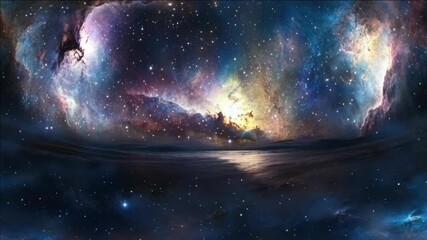 Wall Mural - Galactic nebula in deep space with stars