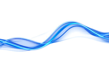 Canvas Print - abstract neon wave on transparent background. blue glowing wavy line. design element. energy. moveme