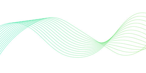 Wall Mural - digital frequency track equalizer stylized line art background. flowing wave lines and glowing movin