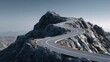 © Johannes - A winding road ascending a mountain, symbolizing the upward trajectory of a career journey, with milestones and challenges along the way , future, road
