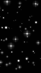Wall Mural - Animation of galaxy of glowing white stars night sky