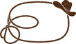 © Peacock - Rope frame with cowboy hat and lasso. Vector wild west illustration isolated on white foe design.