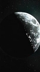 Wall Mural - natural satellite of earth at night sky.