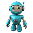 © Global - Adorable cartoonish blue robot character with big eyes and friendly expression