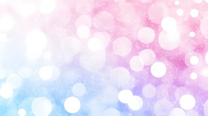 Abstract background with blurred lights in pastel pink blue and white colors.