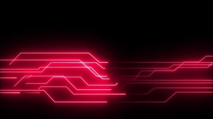 Wall Mural - abstract technology background with neon blue lines seamless looping. technology background .4k video