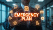 © Jobcens - Businessman touching EMERGENCY PLAN text button to learn and prepare in emergency situation. Concept of emergency response plan.new technology
