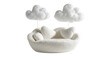© afterfast - Fluffy white sofa with cloud accents