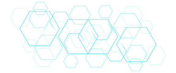 Wall Mural - vector futuristic abstract background hexagons shape technology