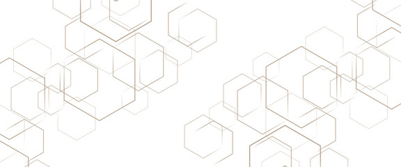 Wall Mural - vector futuristic abstract background hexagons shape technology
