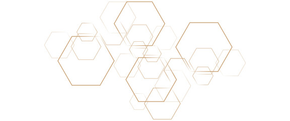 Wall Mural - vector futuristic abstract background hexagons shape technology