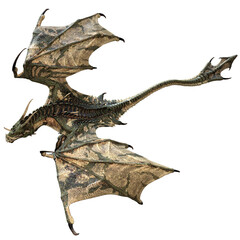 Wall Mural - 3d rendered fantasy dragon