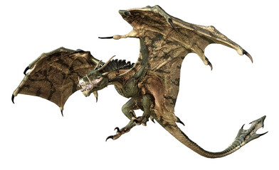 Wall Mural - 3d rendered fantasy dragon