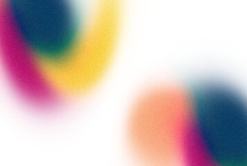 Wall Mural - grainy noisy gradients shape cutout on transparent background, abstract multicolor wave shaped vibra