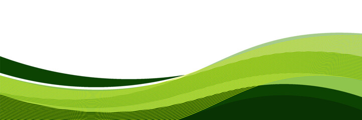 Wall Mural - vector green line background curve element with white space for text and message design, overlapping