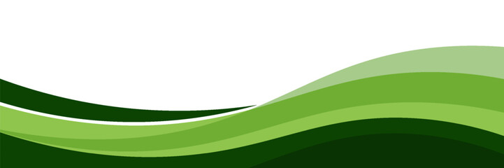 Wall Mural - Vector green line background curve element with white space for text and message design, overlapping layers, vector