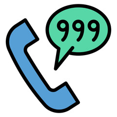 Wall Mural - 999 icon vector image. Can be used for Emergency Service.