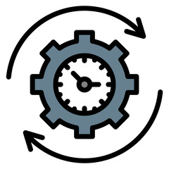 Wall Mural - capacity utilization icon vector image. can be used for operations management.