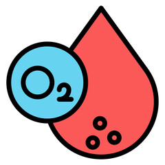 Wall Mural - blood oxygen level icon vector image. can be used for cardiology.