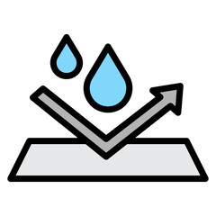 Wall Mural - water resistant icon vector image. can be used for sun protection.