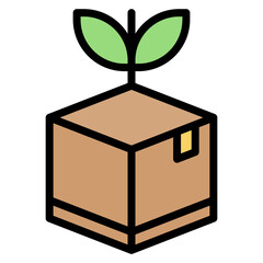 Wall Mural - eco friendly packaging icon vector image. can be used for world environment day.
