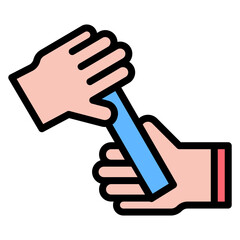 Wall Mural - relay baton icon vector image. can be used for track and field.
