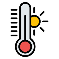 Wall Mural - heat icon vector image. can be used for skin burns.