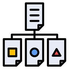 Wall Mural - classification icon vector image. can be used for data science.