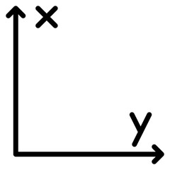 Wall Mural - x axis icon vector image. can be used for 3d printing.