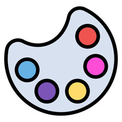 Wall Mural - paint palette icon vector image. can be used for crafting.