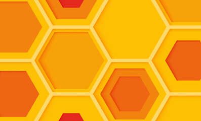 Wall Mural - geometric hexagon pattern vector background