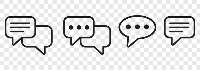Wall Mural - chat bubble message icon sign vector