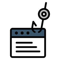 Wall Mural - phishing icon vector image. can be used for information security.