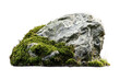 © Scenic Vault  - Detailed mossy rock stone boulder texture element nature geology terrain landscape isolated on transparent background
