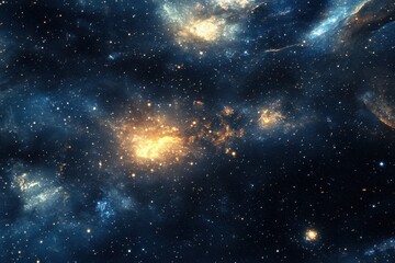Wall Mural - infinite outer space animated background featuring colorful galaxies and stars, infinite outer space