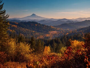 Wall Mural - sunrise in the mountains