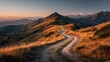© Sylvia - A lone truck navigating a serpentine mountain road, enveloped in mist, under soft natural light. A journey through nature's grandeur.