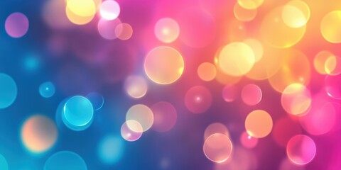 Wall Mural - abstract bokeh: a mesmerizing display of luminous bokeh lights in a spectrum of vibrant colors, crea