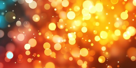Wall Mural - abstract festive lights: shimmering bokeh lights in warm and cool tones create a vibrant, celebrator
